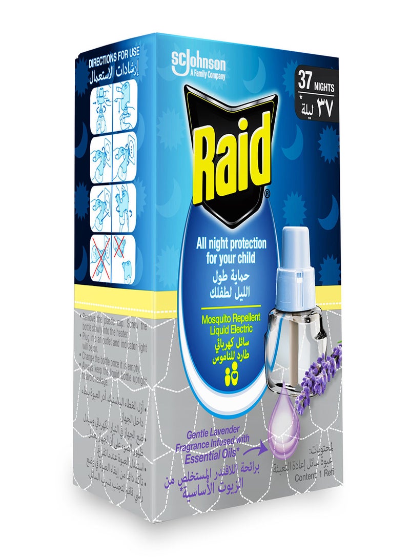 RAID Raid Liquid Mosquito Repellent Refill, Lavender scent, 41ml  - Image 1