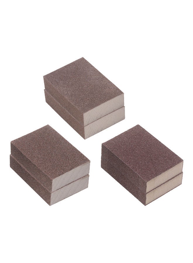 Generic 6-Pieces Sanding Sponges Brown  - Image 1