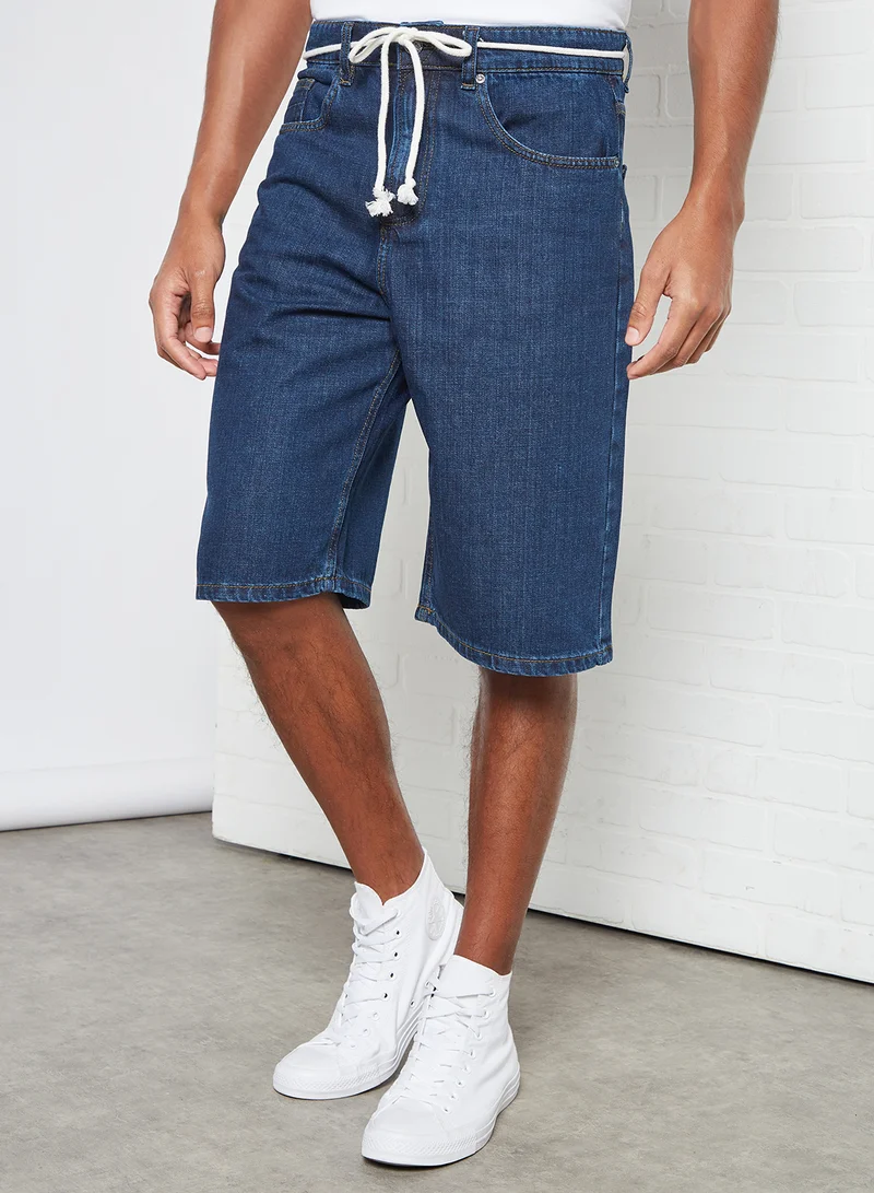 Only & Sons Boxy Denim Shorts Blue