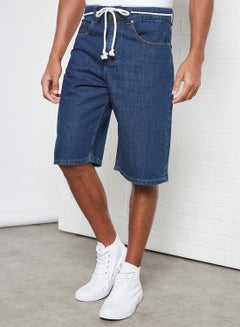 Boxy Denim Shorts Blue