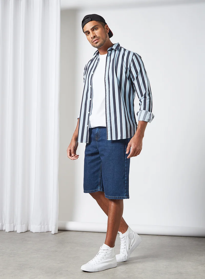 Only & Sons Boxy Denim Shorts Blue