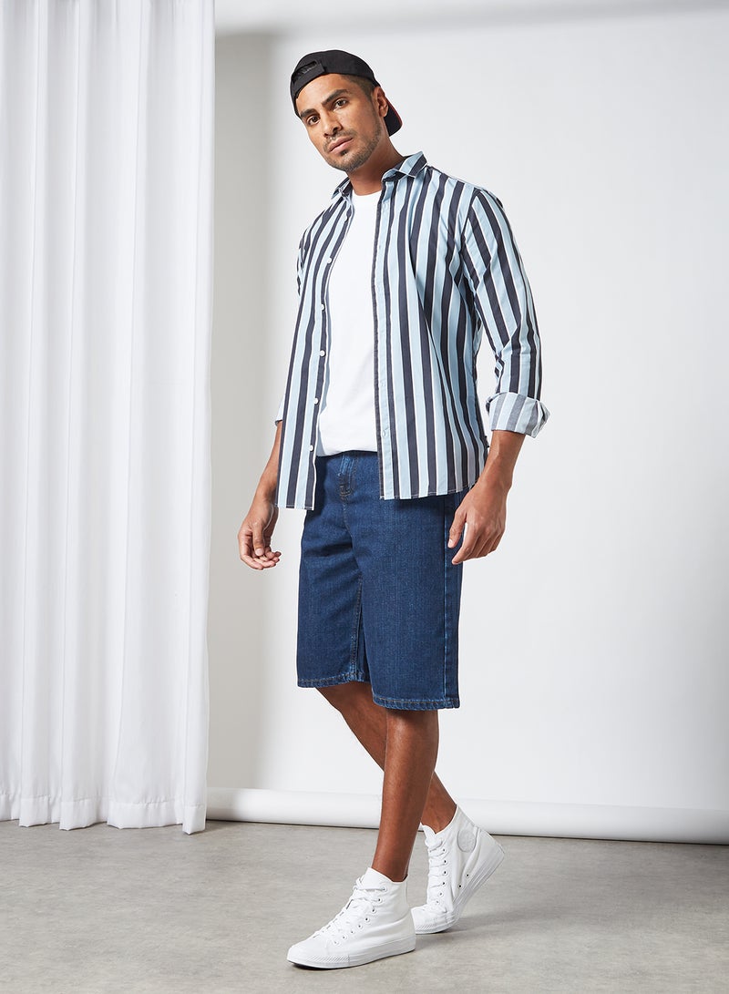 Only & Sons - Boxy Denim Shorts Blue - Image 1