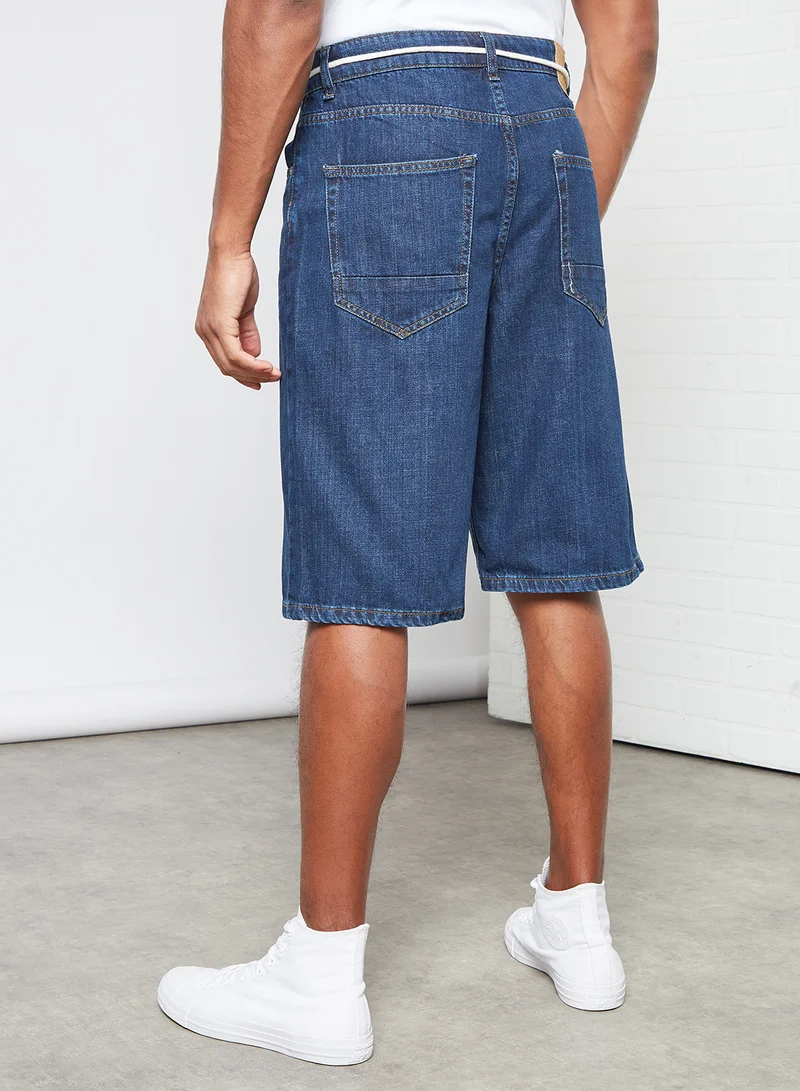 Only & Sons Boxy Denim Shorts Blue