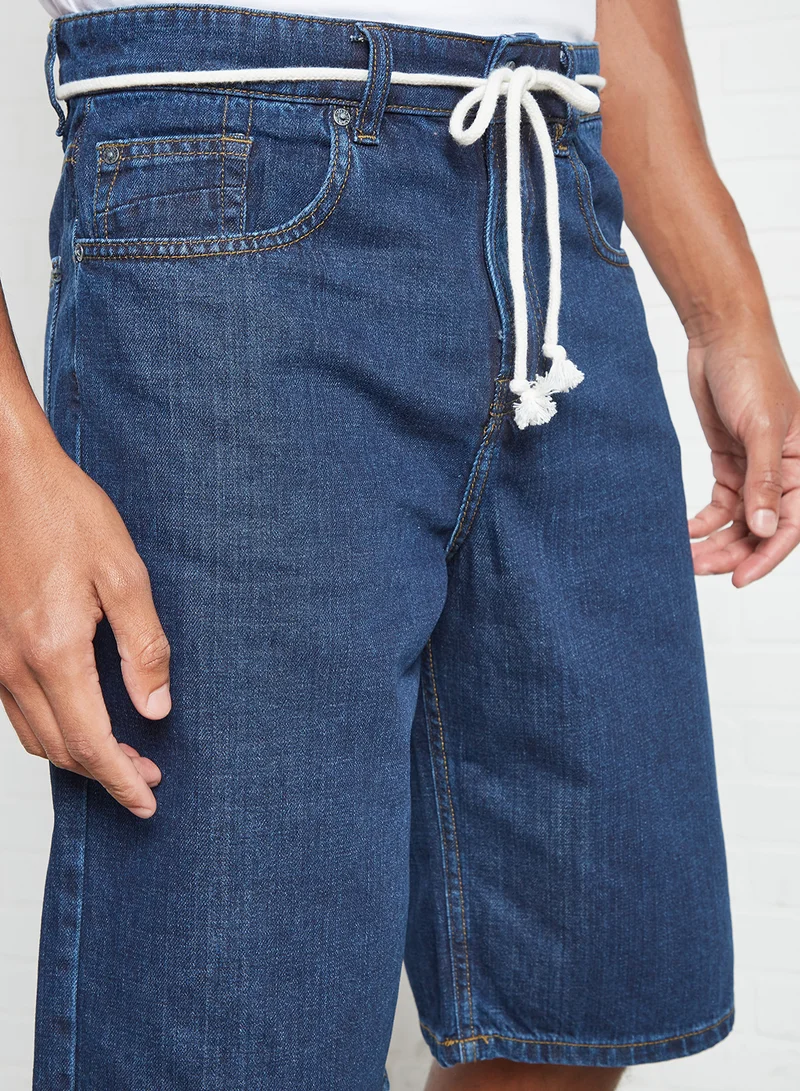 Only & Sons Boxy Denim Shorts Blue