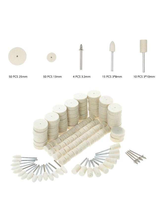 Generic - 129-Piece Abrasive Polishing Tools White - Image 1