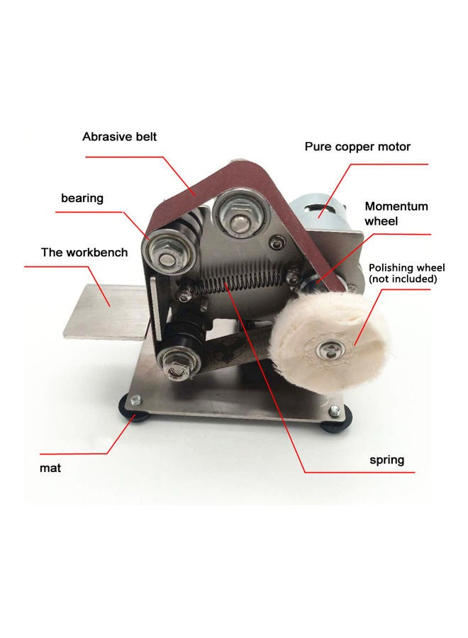 Generic Mini Electric Belt Sander Silver  - Image 3