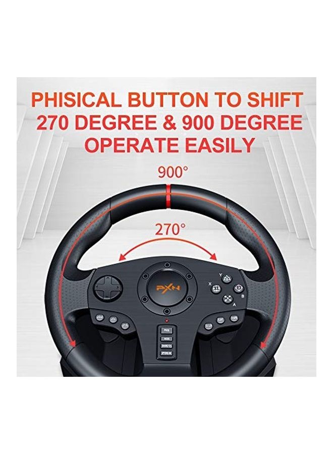 PXN PC Gaming Racing Steering Wheel Degree Race Steering Wheel With Pedal  - Image 4