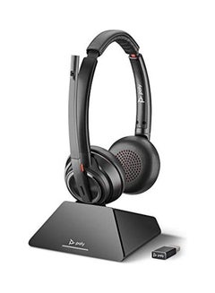 plantronics Savi 8220 Stereo Wireless Headphones Black 