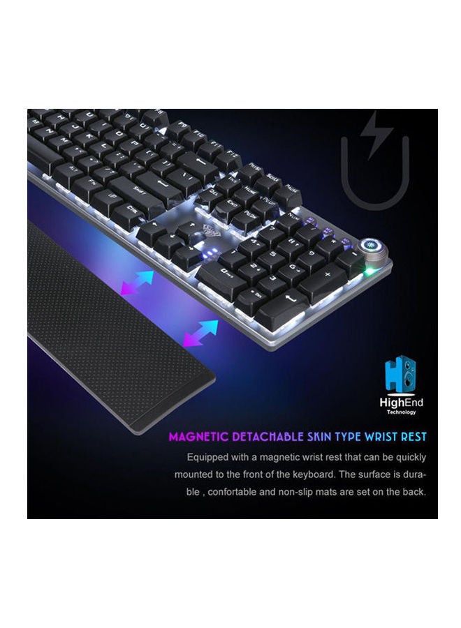 AULA Wired Full Mechanical Gaming Keyboard With Blue Switch And Led Lights Modes | F2058 - Image 3