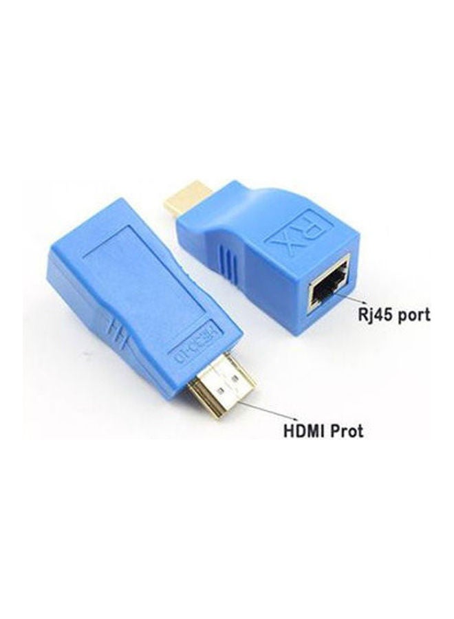 موسع HDMI 4K منافذ RJ45 صغيرة إلى 30 مترًا من HDMI عبر CAT 5e/6 - Image 3