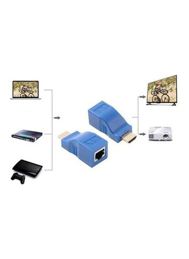 موسع HDMI 4K منافذ RJ45 صغيرة إلى 30 مترًا من HDMI عبر CAT 5e/6 - Image 4