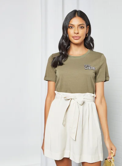 Jacqueline de Yong Crew Neck T-Shirt Green
