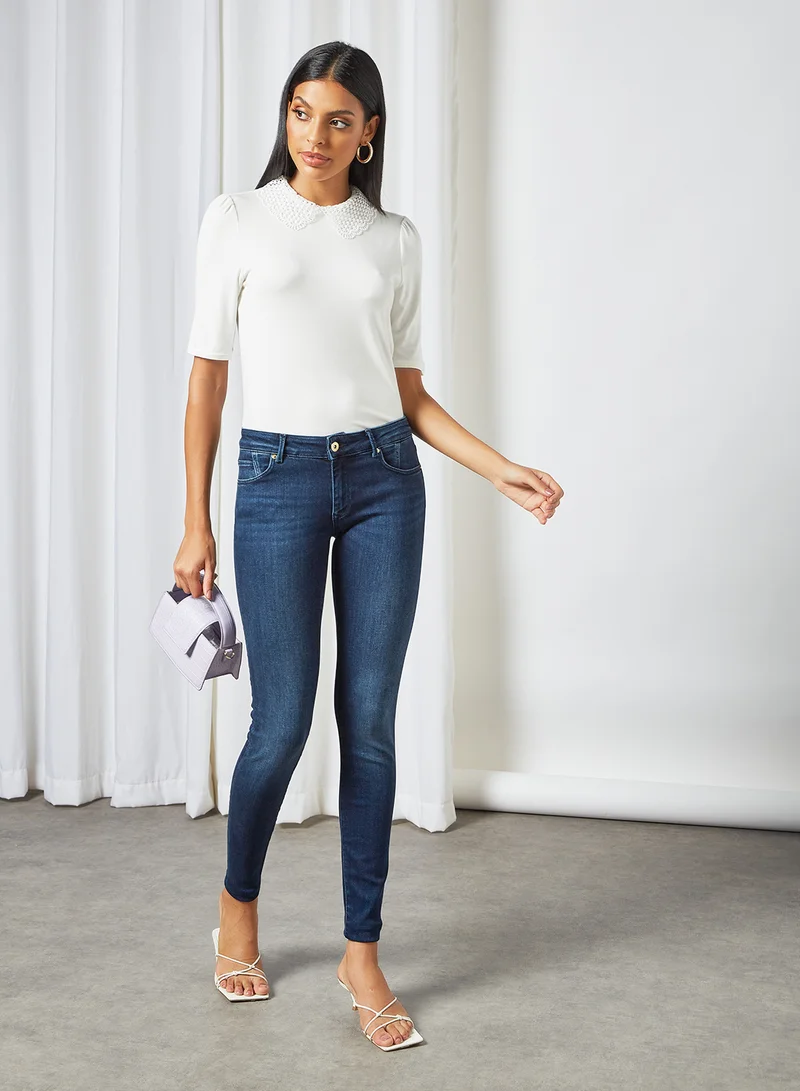 VERO MODA Skinny Fit Jeans Dark Blue