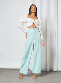 FEMME LUXE Tie Detail Corset Crop Top White  - Image 3