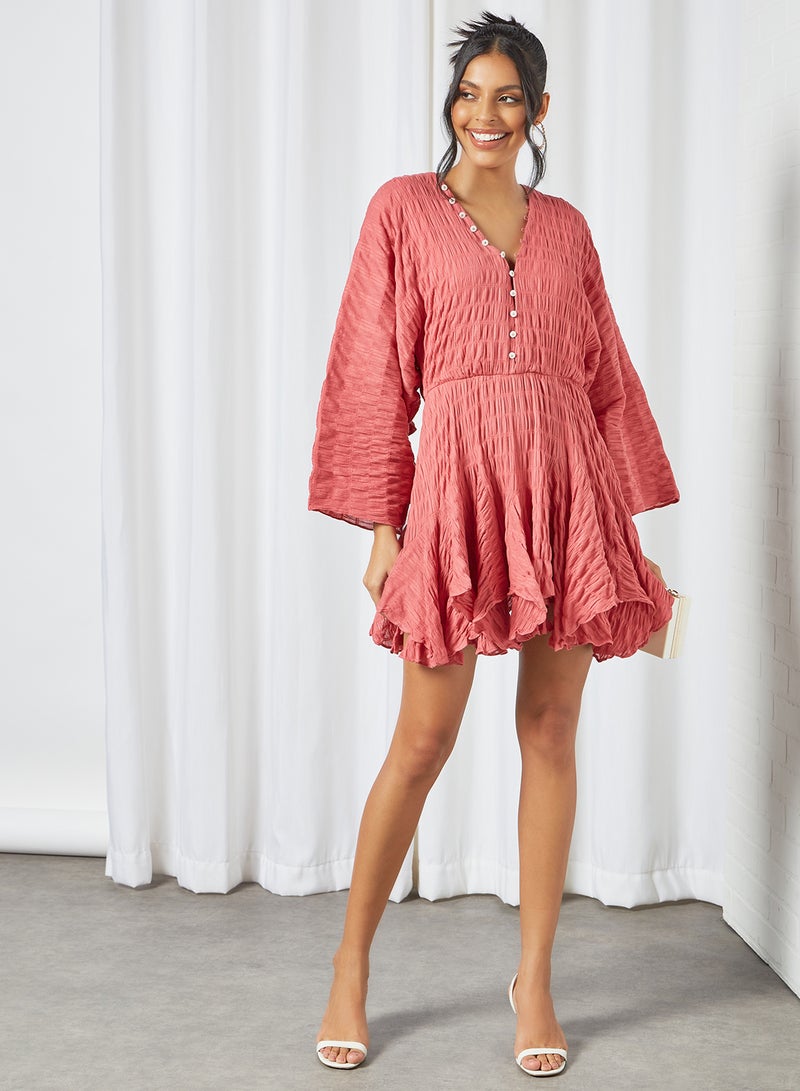 ELLIATT - Blossomed A-Line Dress Pink - Image 1