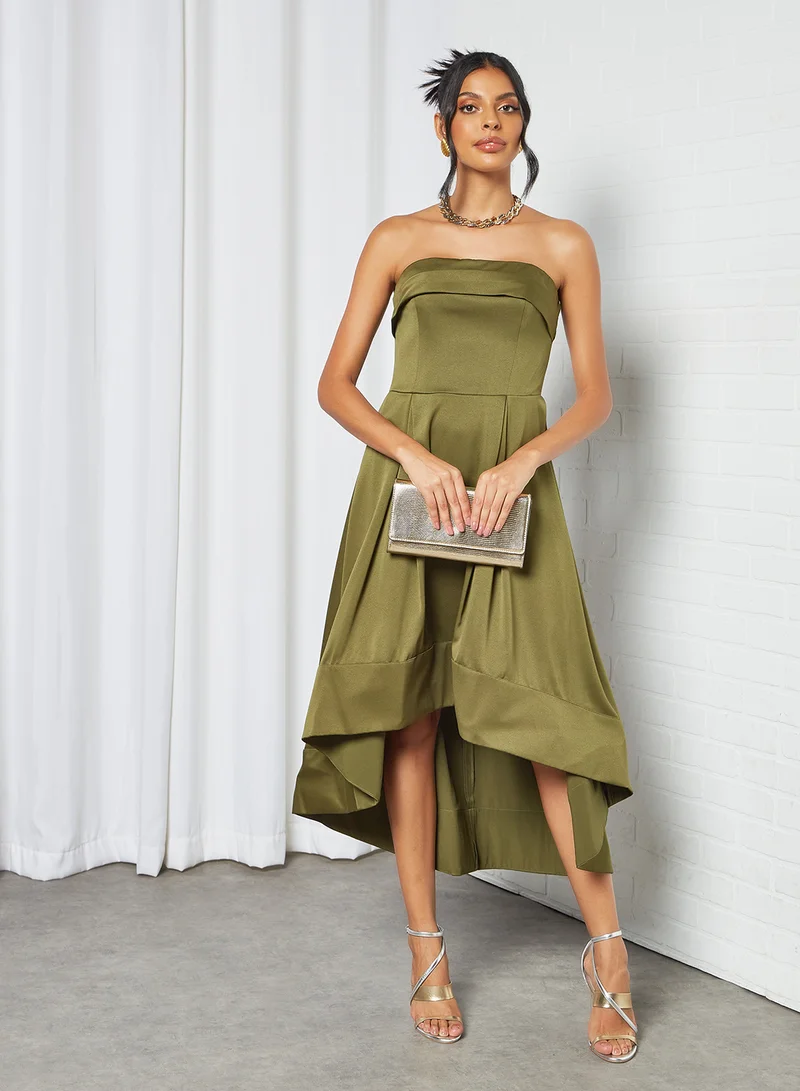 ELLIATT Lucia Strapless Dress Olive