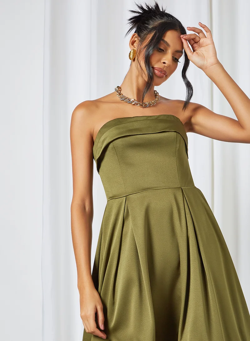 ELLIATT Lucia Strapless Dress Olive
