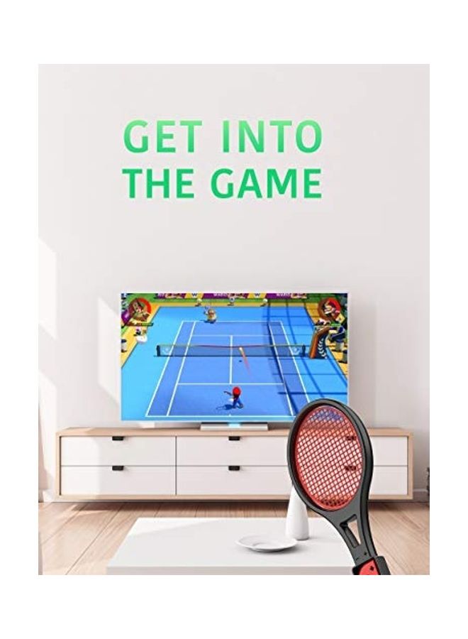 Tennis Racket for Nintendo Switch (2 Pack) by TalkWorks | Joy Con Controller Grip Sports Game Accessories for Mario Tennis Aces  - Image 5