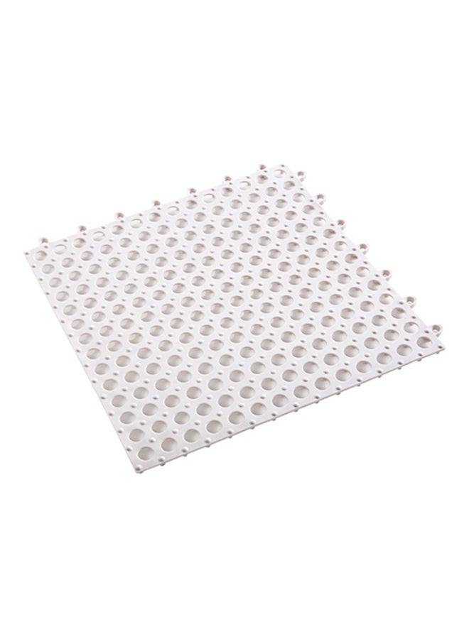 Bathroom Anti-Skidding Mat White 30x1x30cm 