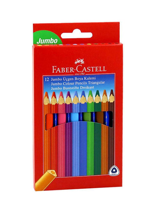 12-Piece Jumbo Colour  Pencil Multicolour