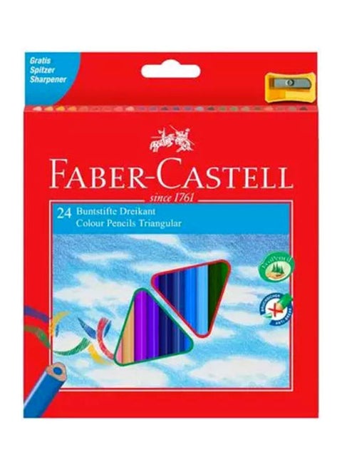 Hexagonal Set Of 24 Colour Pencils Triangular 24 Multicolour