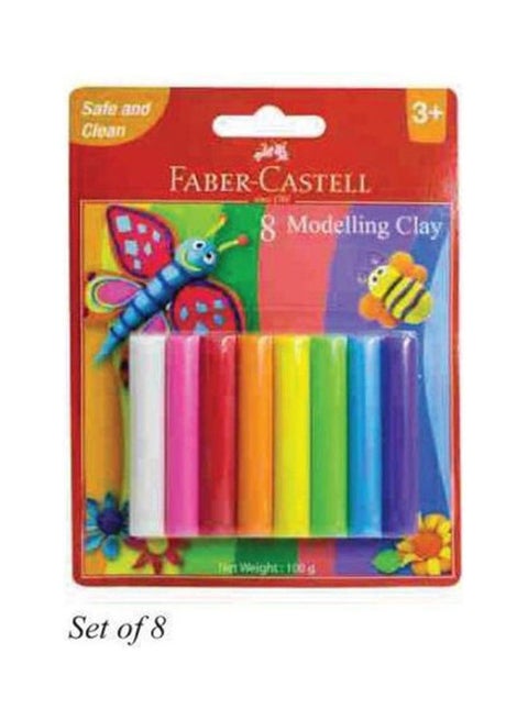 Modelling Clay  Set Of 8 /100G /120891 Multicolour