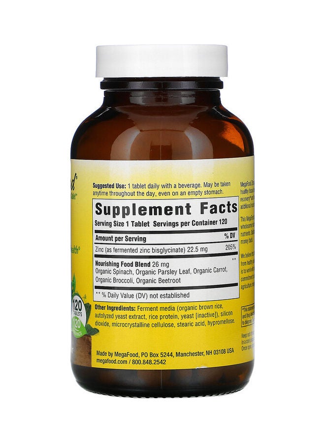 MegaFood Zinc  120 Tablets - Image 2