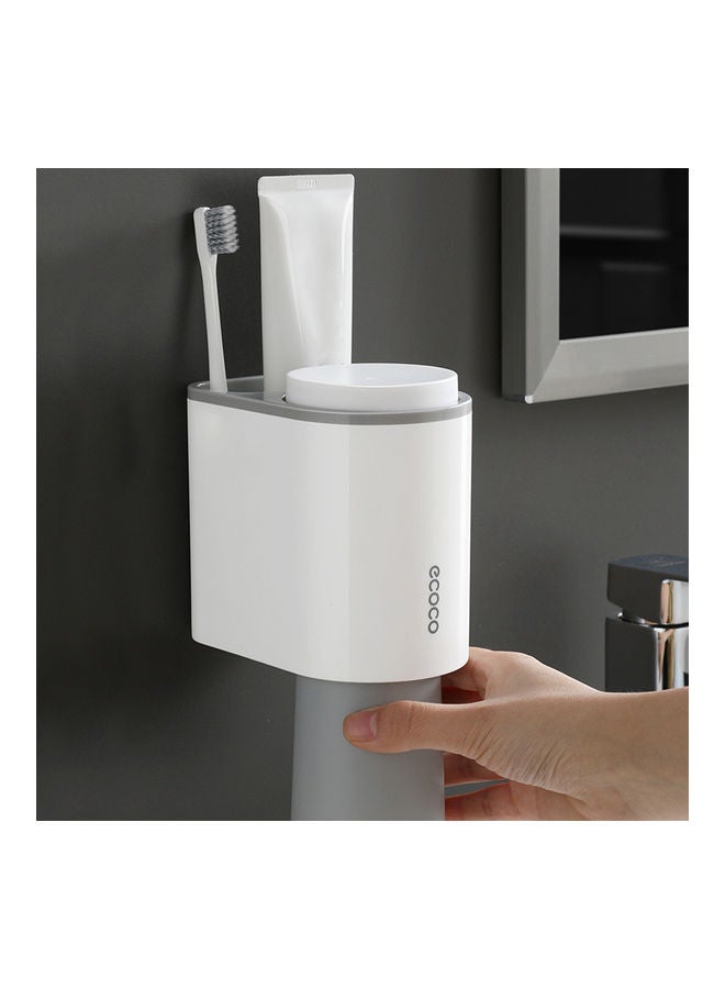 ecoco Magnetic Toothbrush Holder Grey/White 15 x 8.50 x 13cm - Image 3