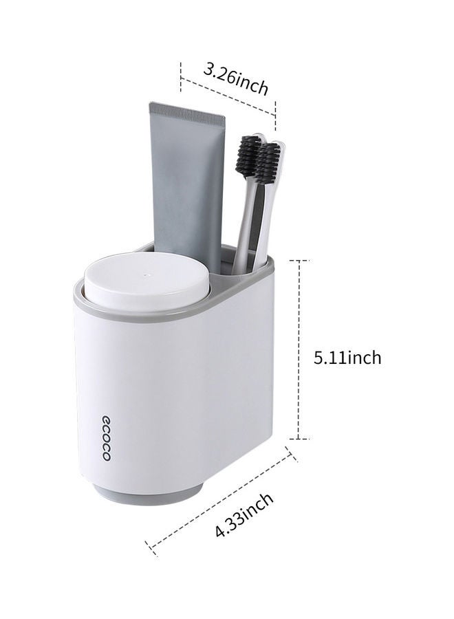 ecoco Magnetic Toothbrush Holder Grey/White 15 x 8.50 x 13cm - Image 5