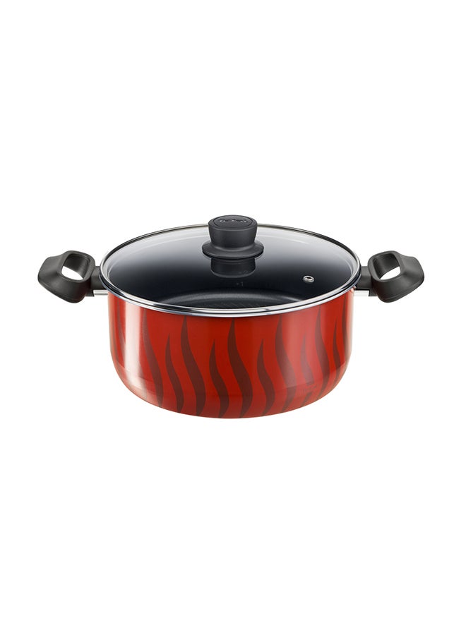 Tefal 12 Pieces Tefal G6 Tempo Flame Cooking Set Red Aluminium Red 26cm  - Image 2