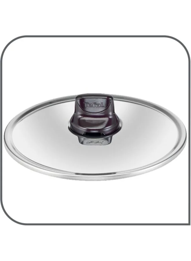 Tefal G6 Resist Intense Casserole With Stainless Steel Lid, Aluminium, 9L Black 30cm