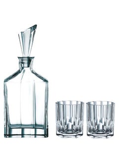 3-Piece Aspen Decantor And Tumbler Set Clear