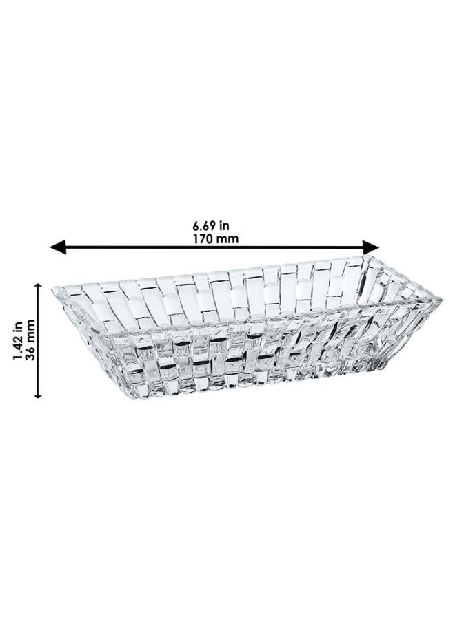 Nachtmann 2-Piece Bossa Nova Rectangular Bowl Set Clear 170 x 36mm  - Image 3