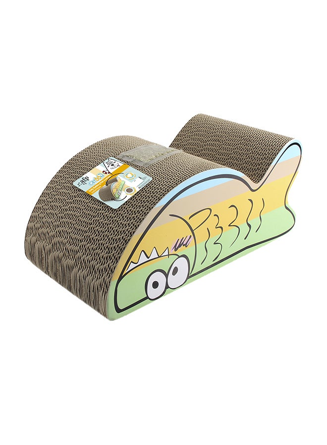 all for paws Catoon Belly Rubbing Fish Scratcher Multicolor 