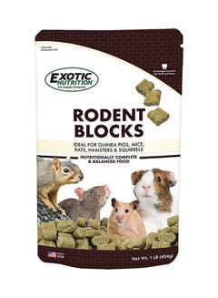 Rodent Blocks Nutritionally Complete And Balance Food Multicolour 454grams