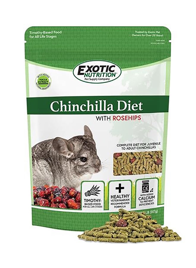 EXOTIC NUTRITION Exotic Nutrition Chinchilla  Pet Diet with Rose Hips 907grams 