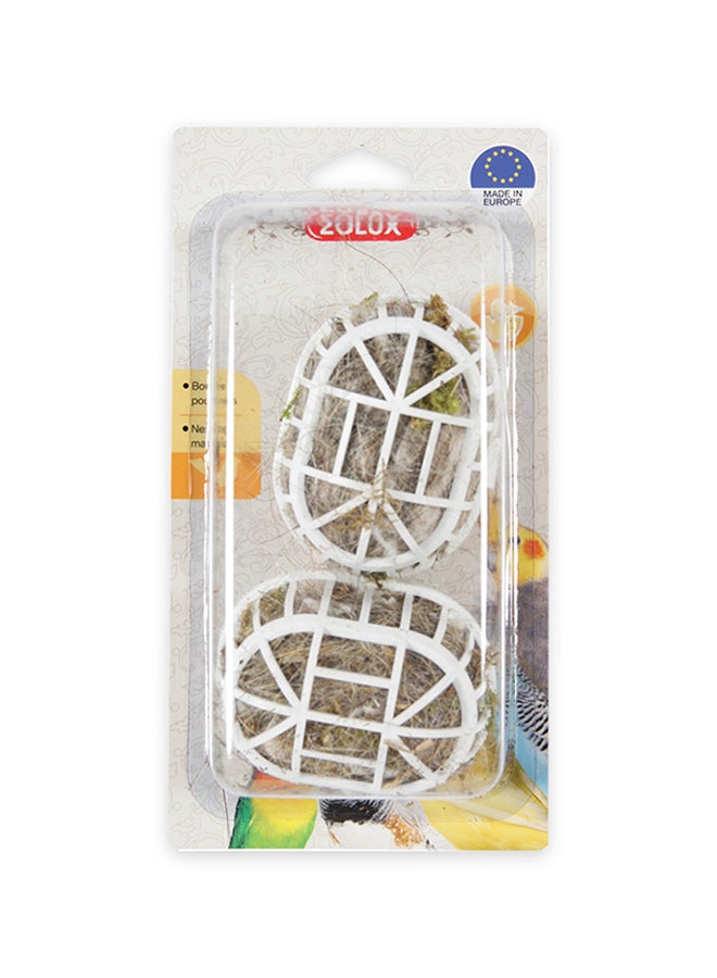 زولوكس قطعتان من الفراء الأرضي المصنوع من مواد متداخلة. أبيض 7.3سم