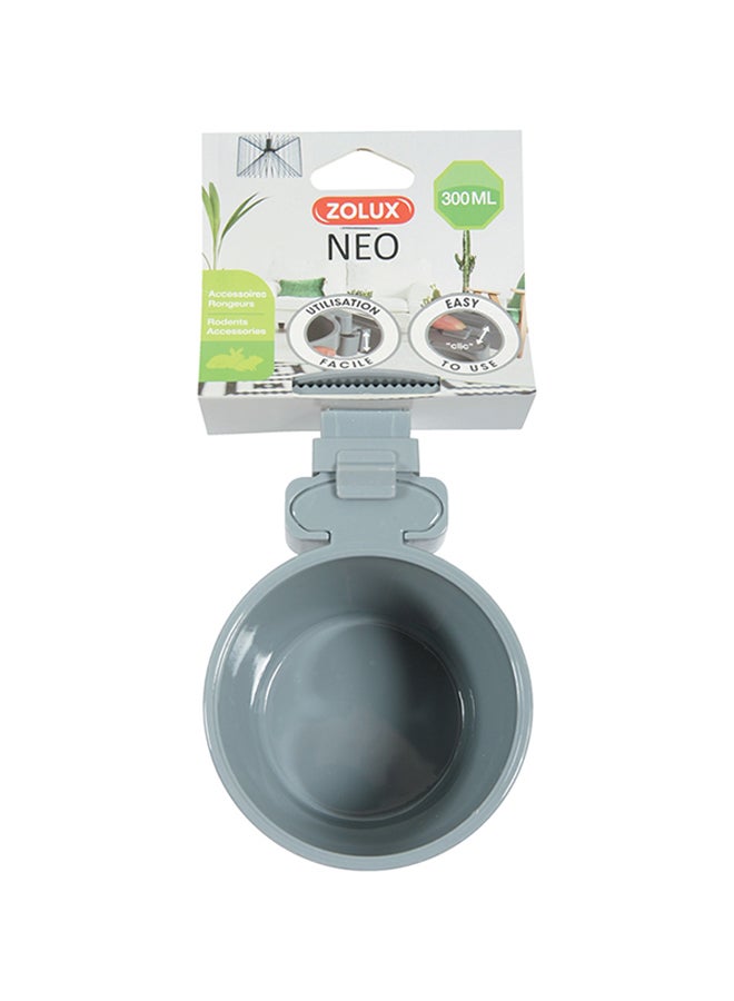 قفص تغذية نيو رودنت من البلاستيك للقوارض رمادي 300ملليلتر