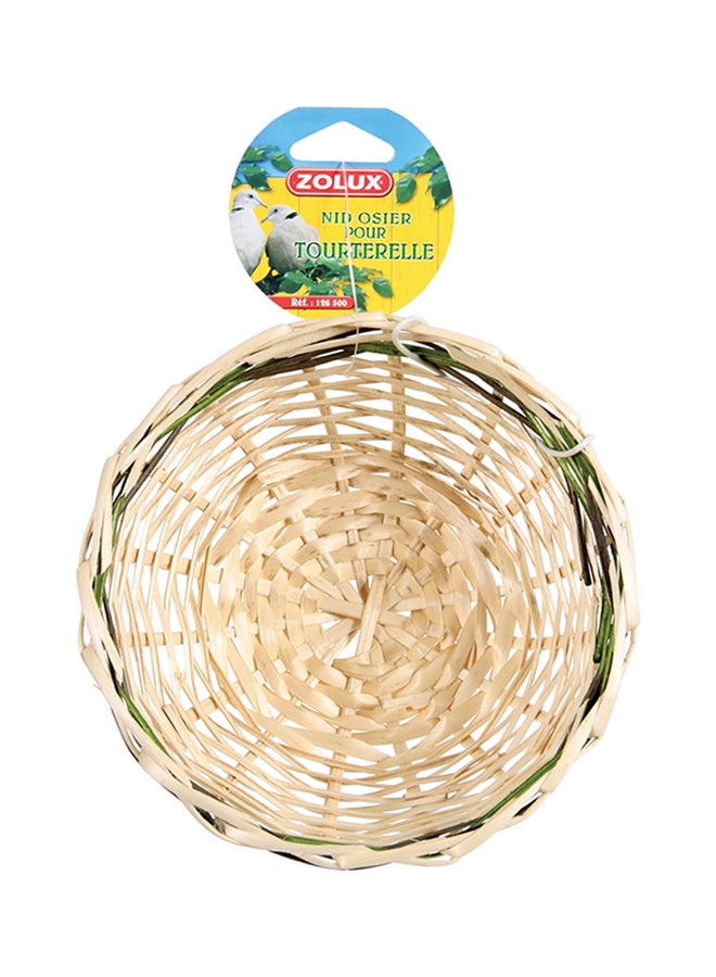 زولوكس عش مجدول من أغصان الأماليد مُخصص للحمام القمري بني