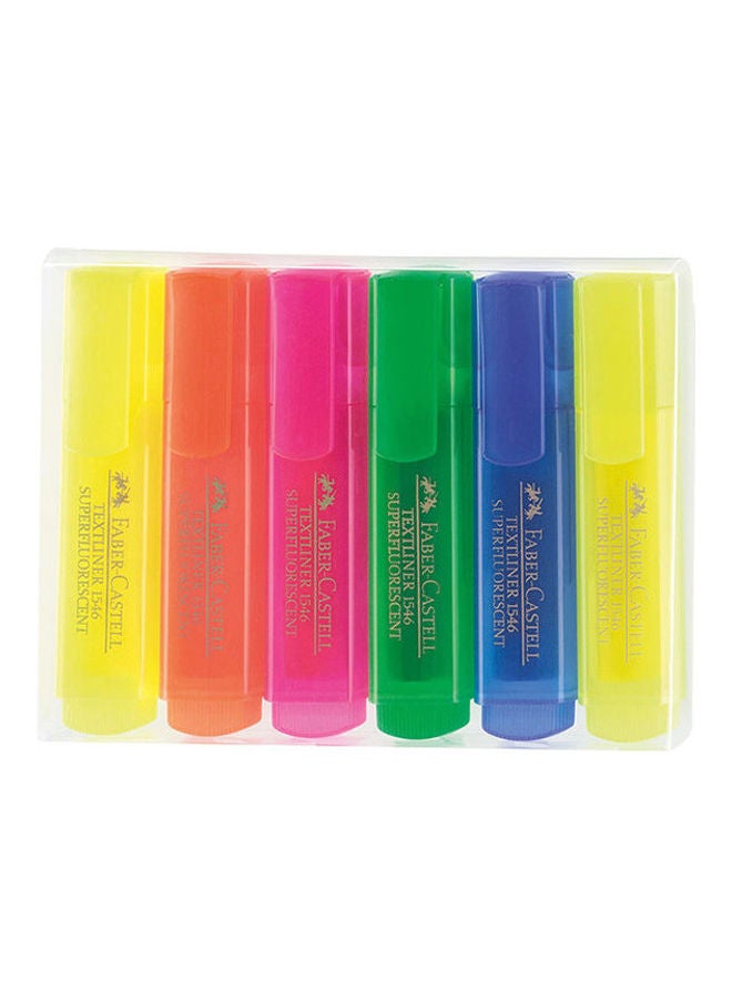 FABER-CASTELL 6-Piece Text Liner Super Fluorescent Multicolour 