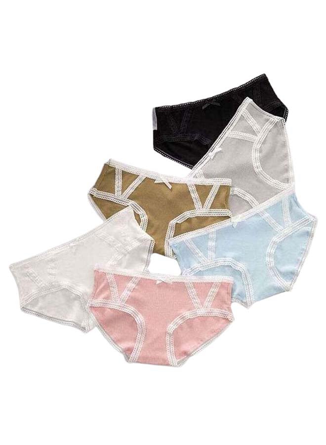 Pack Of 6 Solid Pattern Briefs Multicolour - Image 1