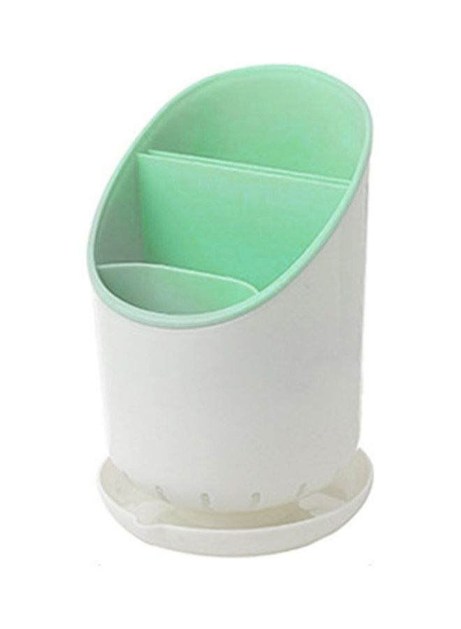 Generic - Multi-function Kitchen Cutlery Storage Rack Light Green 12.2x12.2x19cm - Image 1