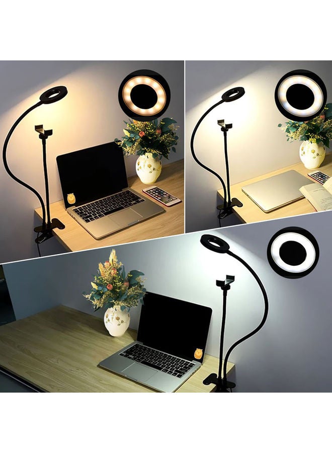 Selfie Ring Light with Cell Phone Holder Stand White  - Image 2