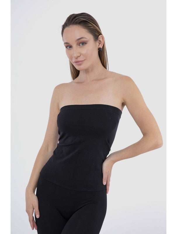 Carina Tube Top Long-N Black  - Image 2