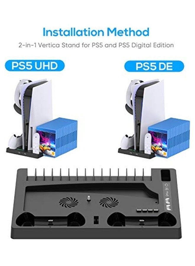 Generic Vertical Stand With Cooling Fan For PS5 Console - wireless  - Image 1