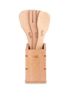 SAS Wooden Spoons Holder 3 Pieces Brown 