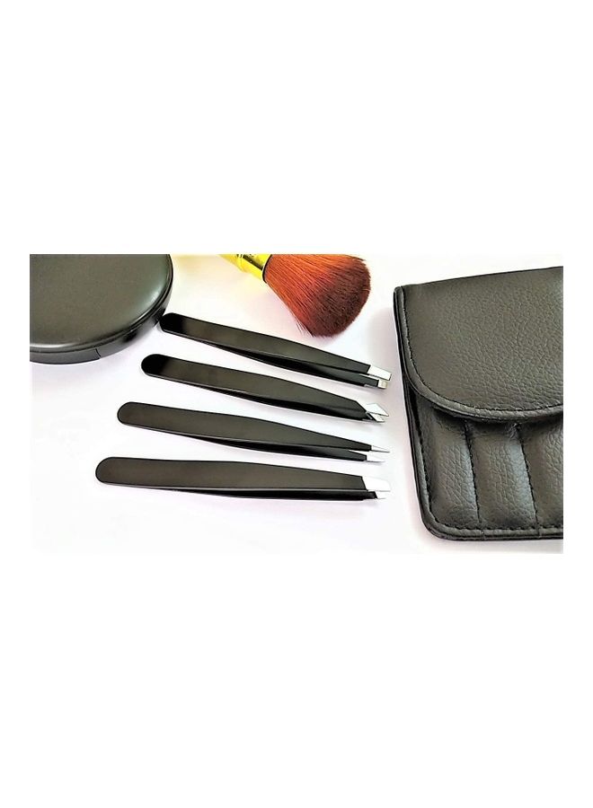 4-Piece Professional Stainless Steel Tweezer Set Black - v1627419991/N49537536A_2