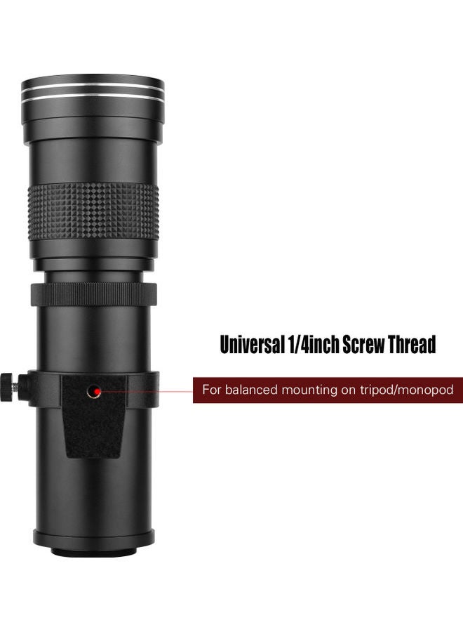 Telephoto Zoom Lens With T2-EOS Adapter Ring Black  - Image 3