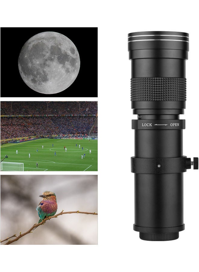 Generic Telephoto Zoom Lens With T2-EOS Adapter Ring Black  - Image 5