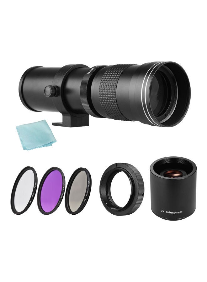 Telephoto Zoom Lens With 3 Filters Black  - Image 1